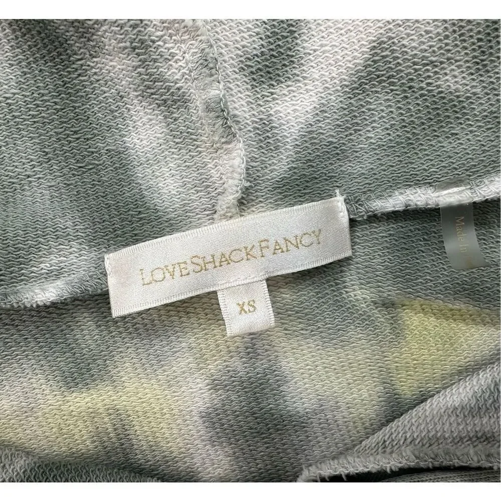 Loveshackfancy Women's Kirby Hoodie Sweater - Tie Dye in Midnight Moon
